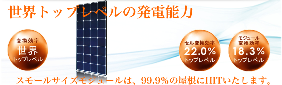 世界トップレベルの発電力 100W